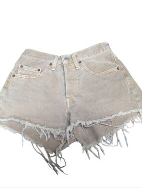 Levi's 501 High Rise Cutoff Shorts Sand W26